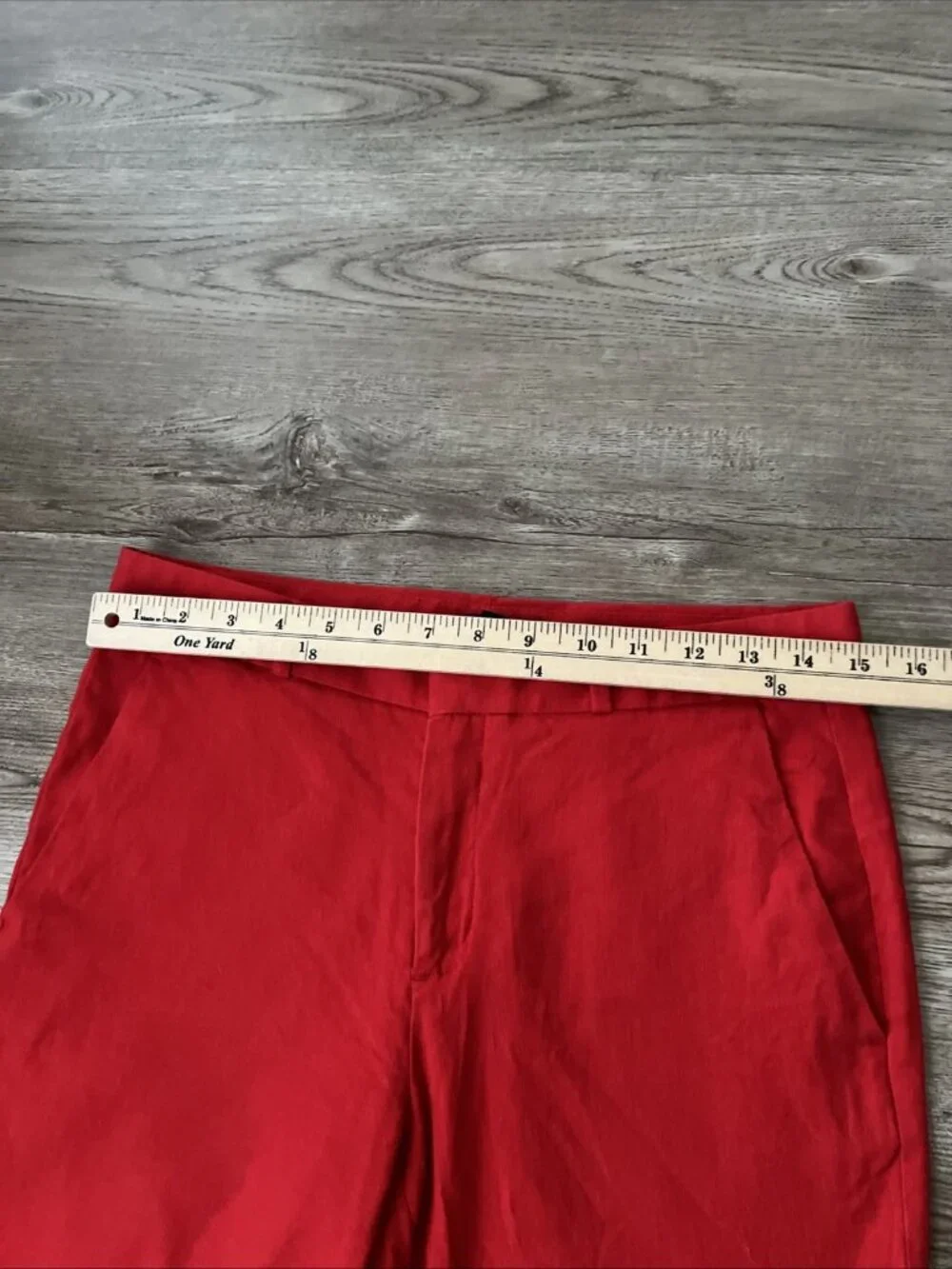 Banana Republic Red Linen Blend Avery Ankle Length Pants Womens 4